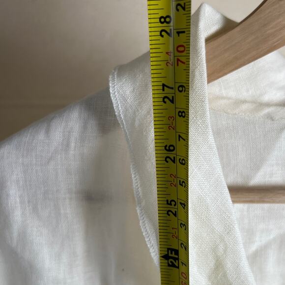 Babette White Ivory Cotton Cardigan Top Blouse Medium M - Picture 4 of 8